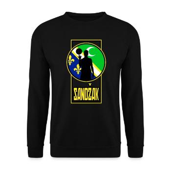 Sandzak basketball team. - Unisex Sweatshirt - black - Front - Alina (178cm) & Michal (187cm)