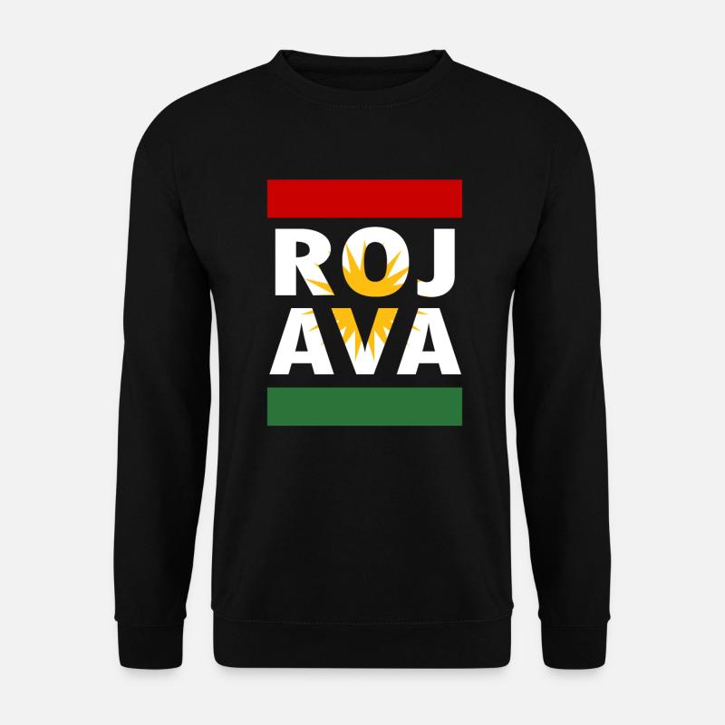 Rojava Kurdistan. free Rojava. Defend Kurdistan - Unisex Pullover - Schwarz