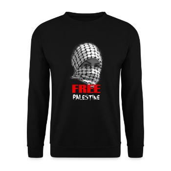 La Palestine libre. Proud Palestine Roots. Free Gaza - Sweat-shirt Unisexe - noir - Devant - Alina (178cm) & Michal (187cm)