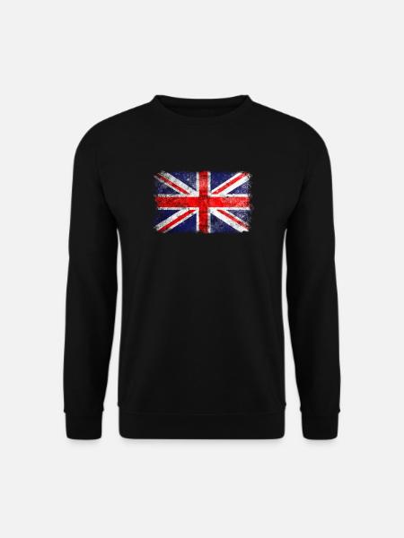 English Flag. Cool British Flag. British Roots - Unisex Sweatshirt - black