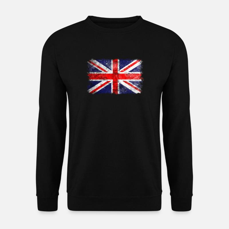 English Flag. Cool British Flag. British Roots - Unisex Sweatshirt - black