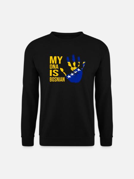 My DNA Is Bosnian, Bosnia Flag, Bosnia - Unisex Pullover - Schwarz