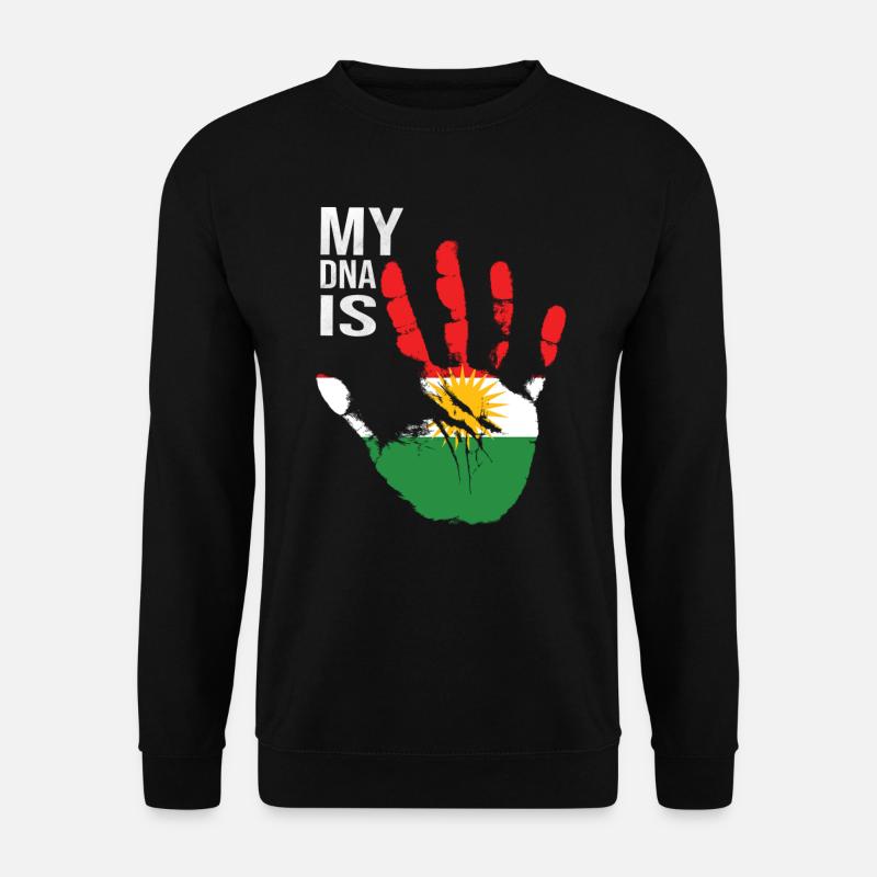 Kurdistan Love, My DNA Is Kurdish, Kurdistan Flag - Unisex Pullover - Schwarz