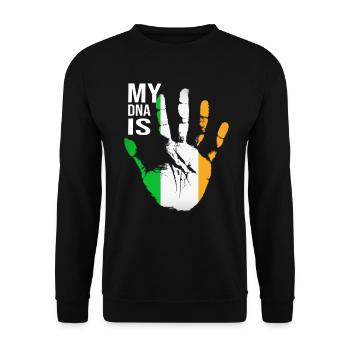 My DNA Is Irish, Irish Hand, Ireland Flag, Irish - Unisex Sweatshirt - black - Front - Alina (178cm) & Michal (187cm)