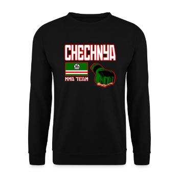 Chechnya MMA Team, Proud Chechen Flag, Chechen MMA - Unisex Sweatshirt - black - Front - Alina (178cm) & Michal (187cm)