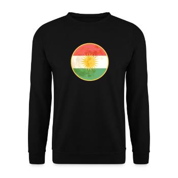 Kurdish Moon, Kurdistan Flag, Free Kurdistan - Unisex Sweatshirt - black - Front - Alina (178cm) & Michal (187cm)