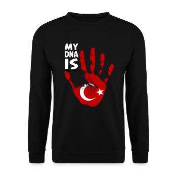 Mon ADN est turc, Mes racines turques, Turkiye - Sweat-shirt Unisexe - noir - Devant - Alina (178cm) & Michal (187cm)