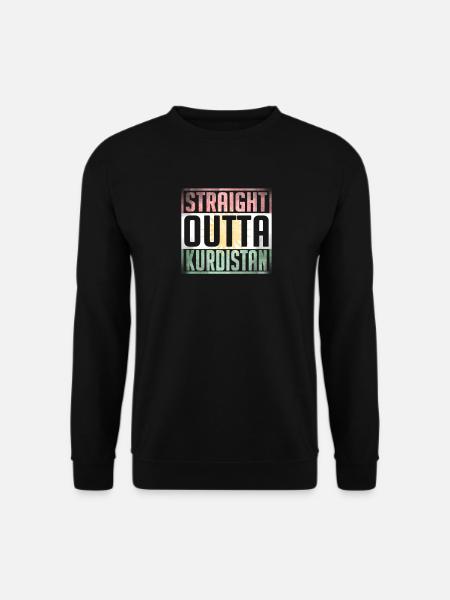Straight Outta Kurdistan, Kurdish Flag, Kurdistan - Unisex Sweatshirt - black