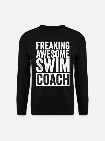 Funny swimming trainer training manager - Unisex Sweatshirt - black