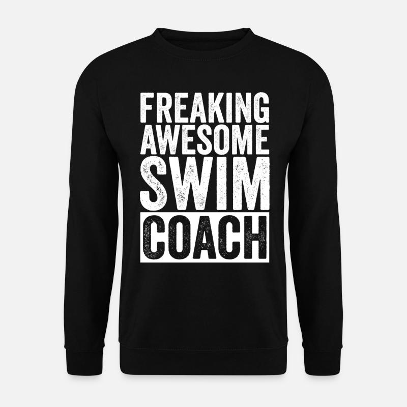 Funny swimming trainer training manager - Unisex Sweatshirt - black