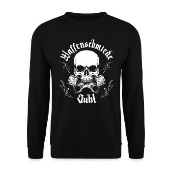 Waffenschmiede Suhl - Simson - 2Takter - Unisex Pullover - Schwarz - Vorne - Alina (178cm) & Michal (187cm)