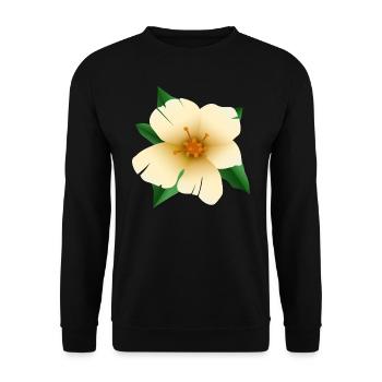 Hibiscus flower - Unisex Sweatshirt - black - Front - Alina (178cm) & Michal (187cm)