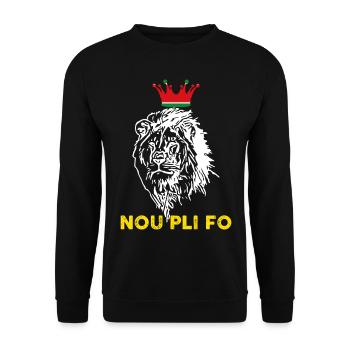 Gwadloup Nou Pli Fo - Sweat-shirt Unisexe - noir - Devant - Alina (178cm) & Michal (187cm)