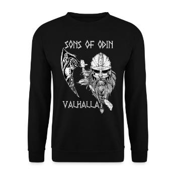 Viking Sons Of Odin Valhalla - Sweat-shirt Unisexe - noir - Devant - Alina (178cm) & Michal (187cm)