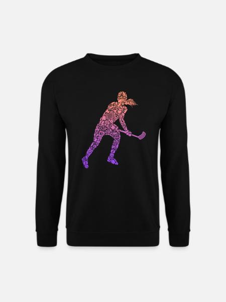 Floorball Spielerin Floorballer Frauen Unihockey - Unisex Pullover - Schwarz