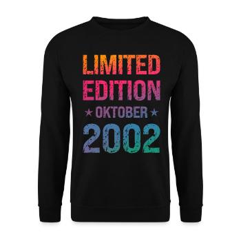 Fête d’anniversaire en édition limitée Vintage 2002 - Sweat-shirt Unisexe - noir - Devant - Alina (178cm) & Michal (187cm)