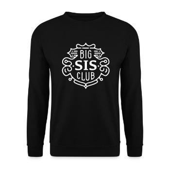 Big sis club grande soeur - Sweat-shirt Unisexe - noir - Devant - Alina (178cm) & Michal (187cm)