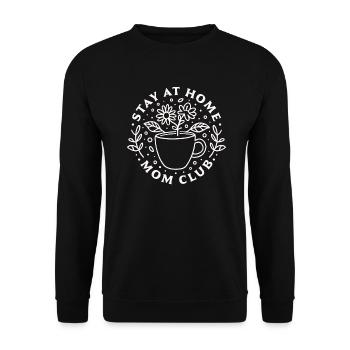Stay at home mom club - Unisex Sweatshirt - black - Front - Alina (178cm) & Michal (187cm)