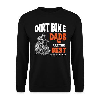 Dirt Bike Dads Are The Best Motocross - Unisex Sweatshirt - black - Front - Alina (178cm) & Michal (187cm)