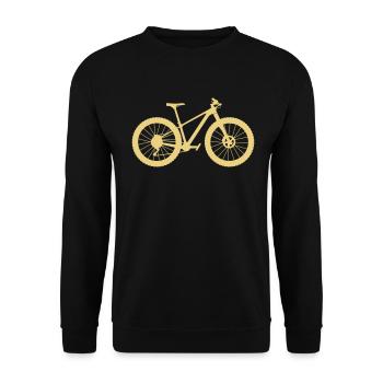 Fatbike VTT Dessin d’ombre Couleur design sélectionnable - Sweat-shirt Unisexe - noir - Devant - Alina (178cm) & Michal (187cm)