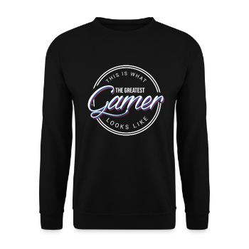 Best Gamer Gaming PC Play Computer Gift - Unisex Sweatshirt - black - Front - Alina (178cm) & Michal (187cm)