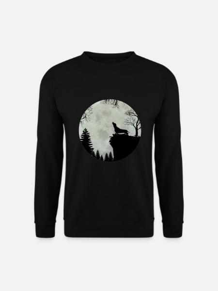 Dackel Teckel Dachshund Mond Geschenk (0287) - Unisex Pullover - Schwarz