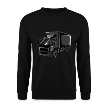 camion chauffeur routier professionnel camionneur cadeau 0449 - Sweat-shirt Unisexe - noir - Devant - Alina (178cm) & Michal (187cm)