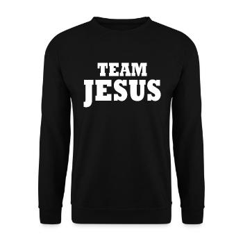 Team jesus - Unisex Sweatshirt - black - Front - Alina (178cm) & Michal (187cm)