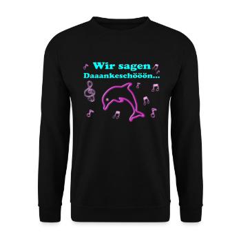 Wir Sagen Dankeschön Malle Party 40 Jahre Schlager - Unisex Pullover - Schwarz - Vorne - Alina (178cm) & Michal (187cm)