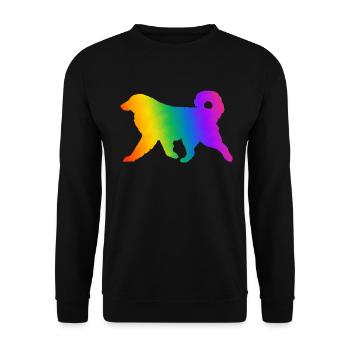 Pyrenäen-Sennenhund, vollständig anpassbar nach Wunsch - Unisex Pullover - Schwarz - Vorne - Alina (178cm) & Michal (187cm)