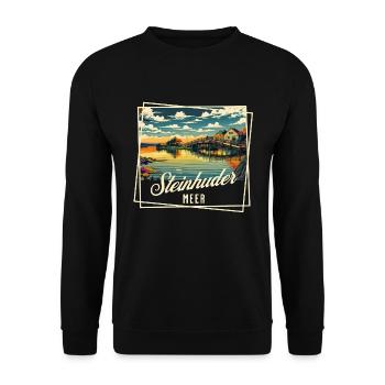 Steinhuder Meer – Sommer. Sonne. Seele baumeln - Unisex Pullover - Schwarz - Vorne - Alina (178cm) & Michal (187cm)