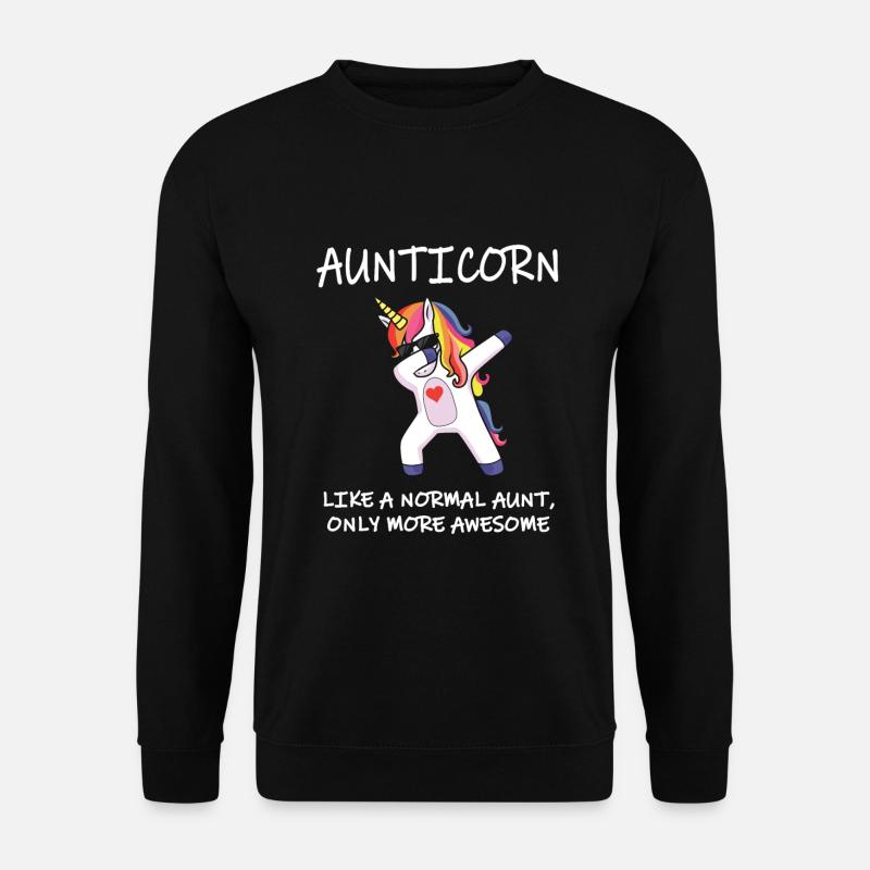Aunticorn Einhorn Tante Geschenk - Unisex Pullover - Schwarz
