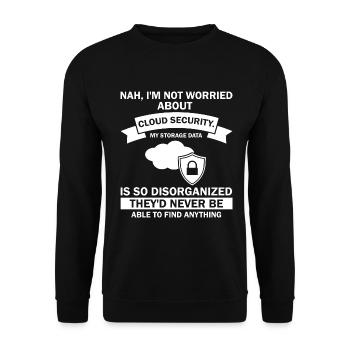 Cybersecurity Design for Hackers and Cyber Security - Unisex Sweatshirt - black - Front - Alina (178cm) & Michal (187cm)