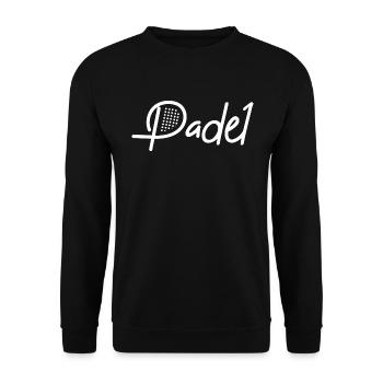 Padel Tennis Padel Club Padel-Tennis Paddle - Sweat-shirt Unisexe - noir - Devant - Alina (178cm) & Michal (187cm)