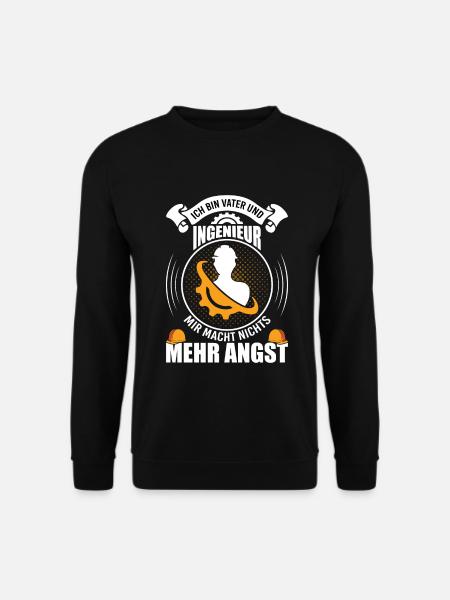 Vater Ingenieur Ingenieurwesen Papa lustiges Motiv - Unisex Pullover - Schwarz