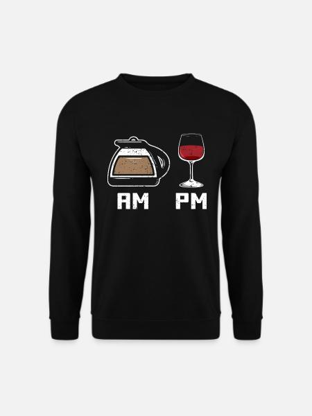 Coffee Wine AM PM - Unisex Sweatshirt - black