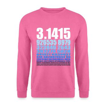 Cadeau mathématicien pi numéro math nerd - Sweat-shirt Unisexe - rose - Devant