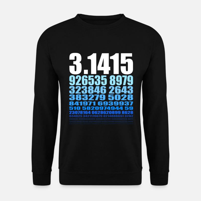 Mathematiker Pi Zahl Mathematik nerd Geschenk - Unisex Pullover - Schwarz