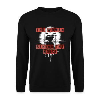 Drummer Woman Schlagzeugerin Girls Band - Unisex Pullover - Schwarz - Vorne - Alina (178cm) & Michal (187cm)