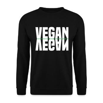 Vegan Mirrored - Unisex Sweatshirt - black - Front - Alina (178cm) & Michal (187cm)