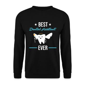 Best Dental Assistant Ever Dental Assistant - Unisex Pullover - Schwarz - Vorne - Alina (178cm) & Michal (187cm)