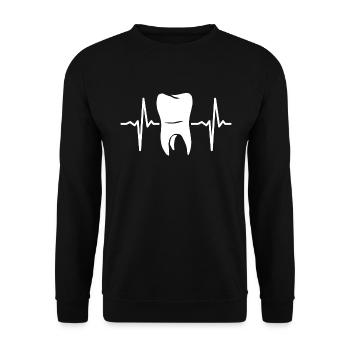 Zahnarzt Zahnarzthelferin Zahnärzte - Unisex Pullover - Schwarz - Vorne - Alina (178cm) & Michal (187cm)