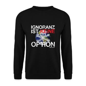 Fridays for Future - Ignoranz ist keine Option - Unisex Pullover - Schwarz - Vorne - Alina (178cm) & Michal (187cm)