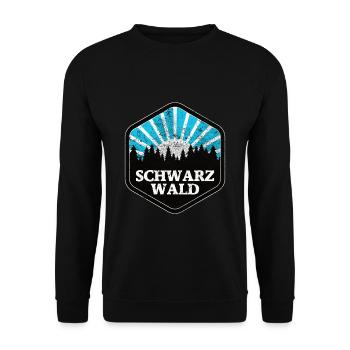 Schwarzwald Geschenkidee Urlaub Naturpark - Unisex Pullover - Schwarz - Vorne - Alina (178cm) & Michal (187cm)