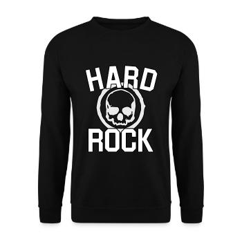 Hard Rock Skull Heavy Metal, Idée Cadeau Punk - Sweat-shirt Unisexe - noir - Devant - Alina (178cm) & Michal (187cm)