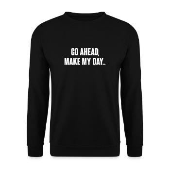 Allez-y, faites ma journée - Citations de film - Clint Eastwood - Sweat-shirt Unisexe - noir - Devant - Alina (178cm) & Michal (187cm)