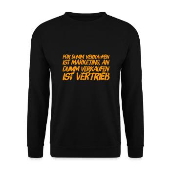 Marketing und Vertrieb - Unisex Pullover - Schwarz - Vorne - Alina (178cm) & Michal (187cm)