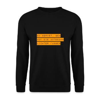 geh Lichter fangen - Unisex Pullover - Schwarz - Vorne - Alina (178cm) & Michal (187cm)