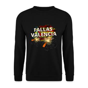 Fallas Valencia Trueno Drapeau - Sweat-shirt Unisexe - noir - Devant - Alina (178cm) & Michal (187cm)