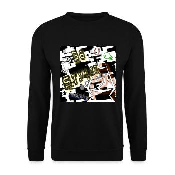 56-Stylez-One'z - Abbild - 2023 - Unisex Pullover - Schwarz - Vorne - Alina (178cm) & Michal (187cm)